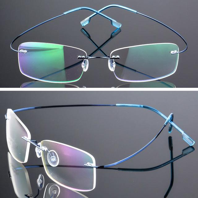 Κράμα τιτανίου Super Elastic Rimless Γυαλιά Ανδρικά Γυναικεία Unisex Γυαλιά χωρίς πλαίσιο Μόδα Επαγγελματικά γυαλιά Προστασίας ματιών