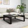 Vidaxl Coffee Table, Black, 100X100X35 Cm, Wood-Based Material