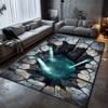 3D Koberec do propasti - Design fantasy scény Domácí dekorace Protiskluzová podložka do obývacího pokoje, ložnice, dekorace obývacího pokoje