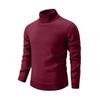 Men's Solid Color Warm Sweater Knitted Sweater High Collar Slim Bottom Knitted Sweater Long Sleeve Sweater