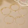 European and American Five-pointed Star Butterflies LOVE Ankle bracelet5Set of Vintage Metal Fashion Layered Anklets