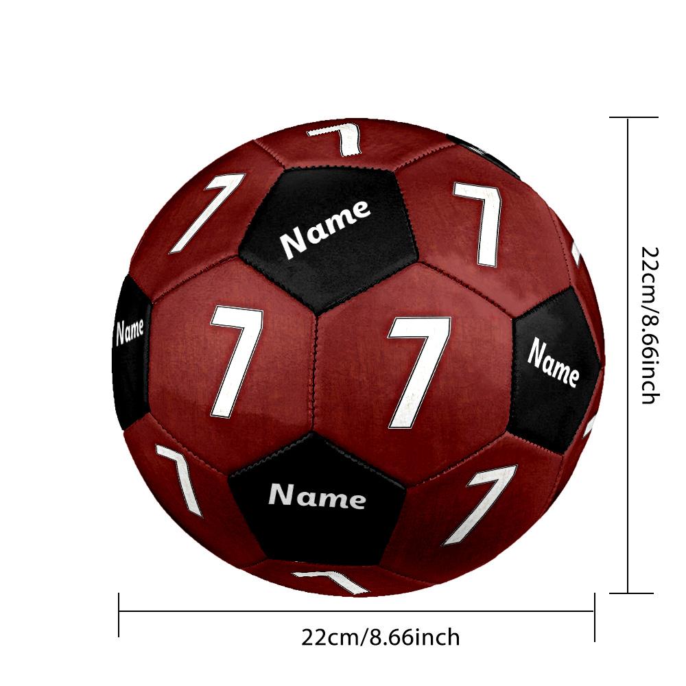1 Stück CR7 Benutzerdefinierter Name Fußball Größe 5 Hallenfußball Mode Bunt Hinterhofspiel - Großartig für Sportfans Geschenk