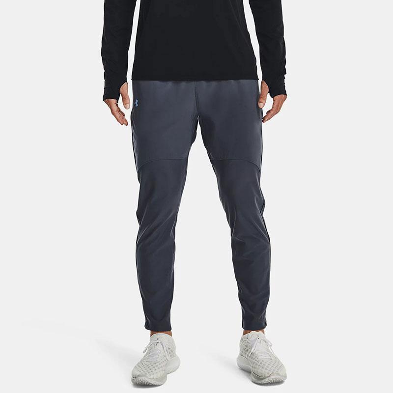 Under Armour Solid Color High Elastic Running Training Tapered Sports Pants Men pants Gray 1366271-044