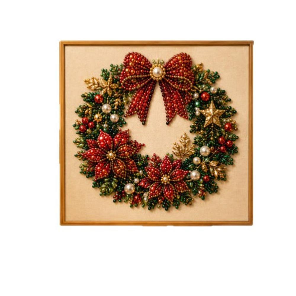 Wooden Frame DIY Christmas Pearl Diamond Painting Art Kit Home Wall Decor