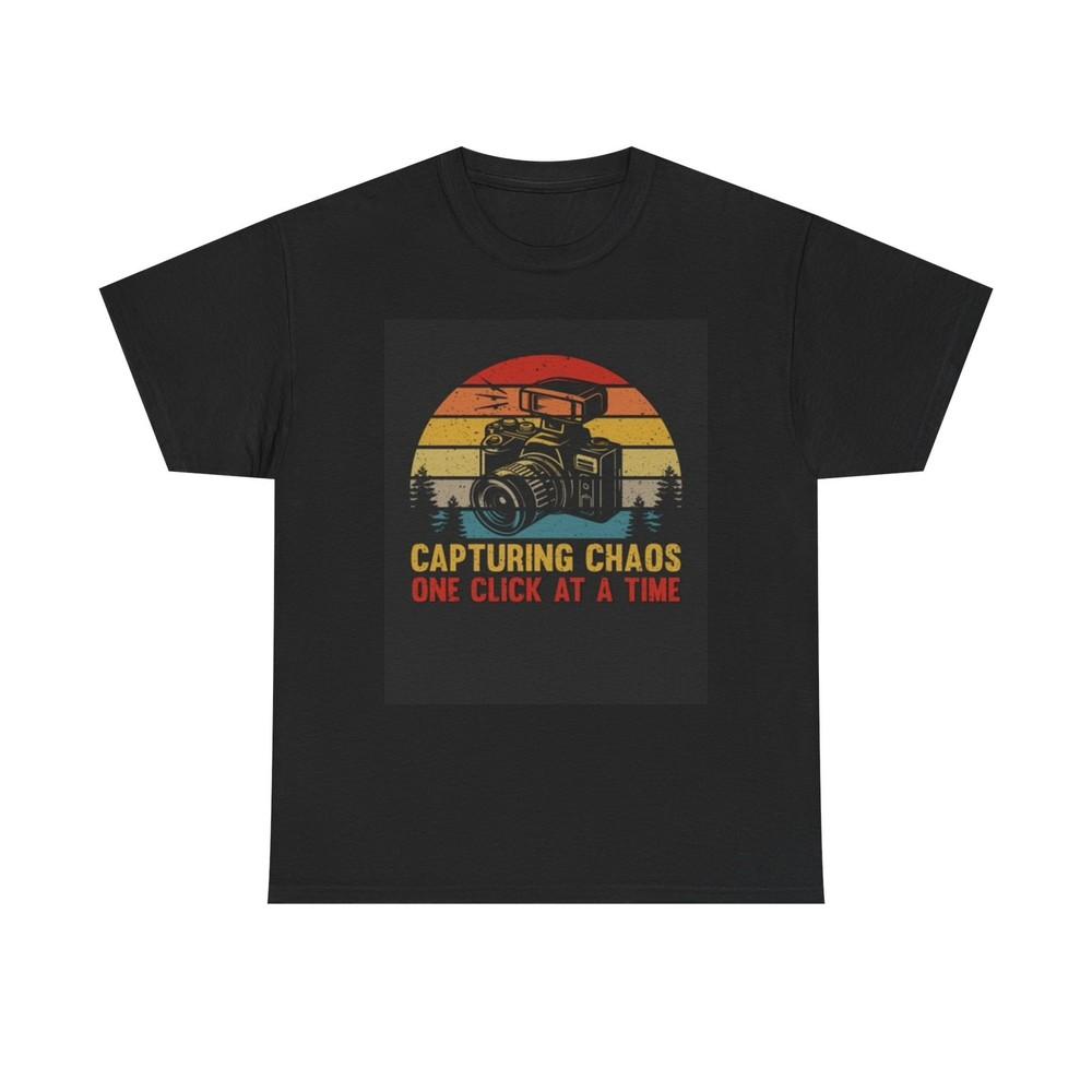 Capturing Chaos Funny Graphic T Shirt Photography Unisex Heavy Cotton Tee Unisex T-Shirt