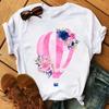 T-shirt Imprimé Mode pour Femme Manches Courtes Col Rond Base à Décorations Florales Haut de Sous-vêtement Grande Taille Vente Rapide Indépendant S