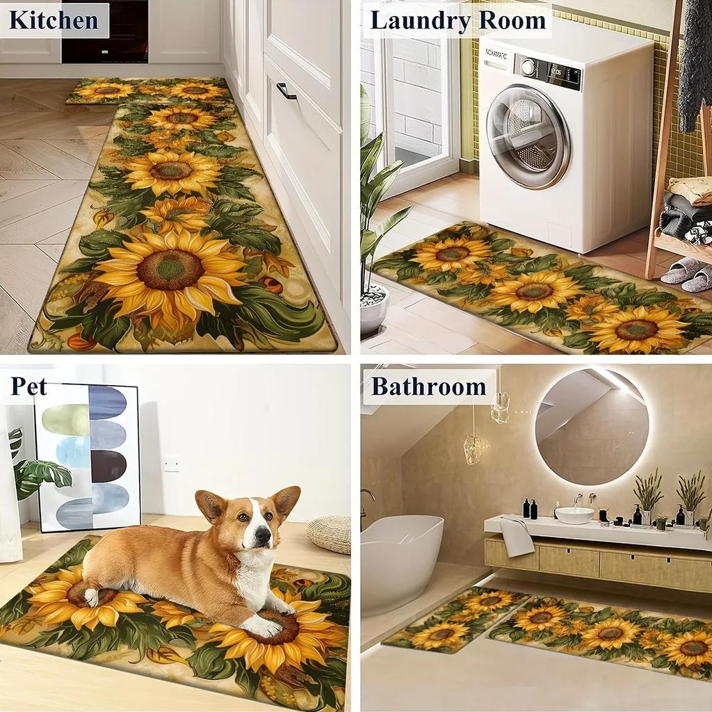 1PC Coffee Pattern Home Door Mats Kitchen Rugs Non-Slip Pop Design Living Room Rugs Bath Mat Carpet for Home Sink Laundry Decor