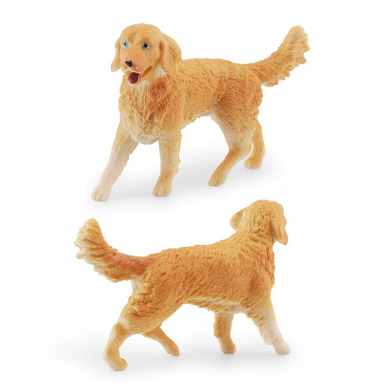 8PCS Dog Figurines Playset, Realistic Detailed Plastic Puppy Figures, Hand Painted Mini Dog Figures Toy Set Cake Toppers