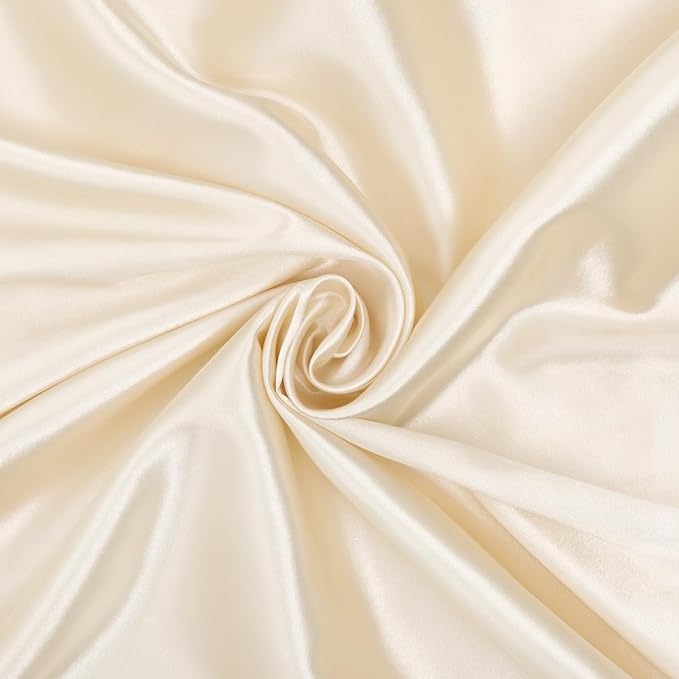 3m/5m Satin Fabric By The Yard Shiny Luxury Metallic Shiny Upholstery Lining Drapery DIY Crafts Soft for Wedding Decorations
