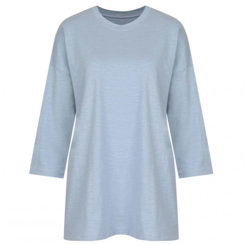 Shop   Women Slub CoTTon 3 4 Sleeve T shirT Dai Wsh 1112 Black