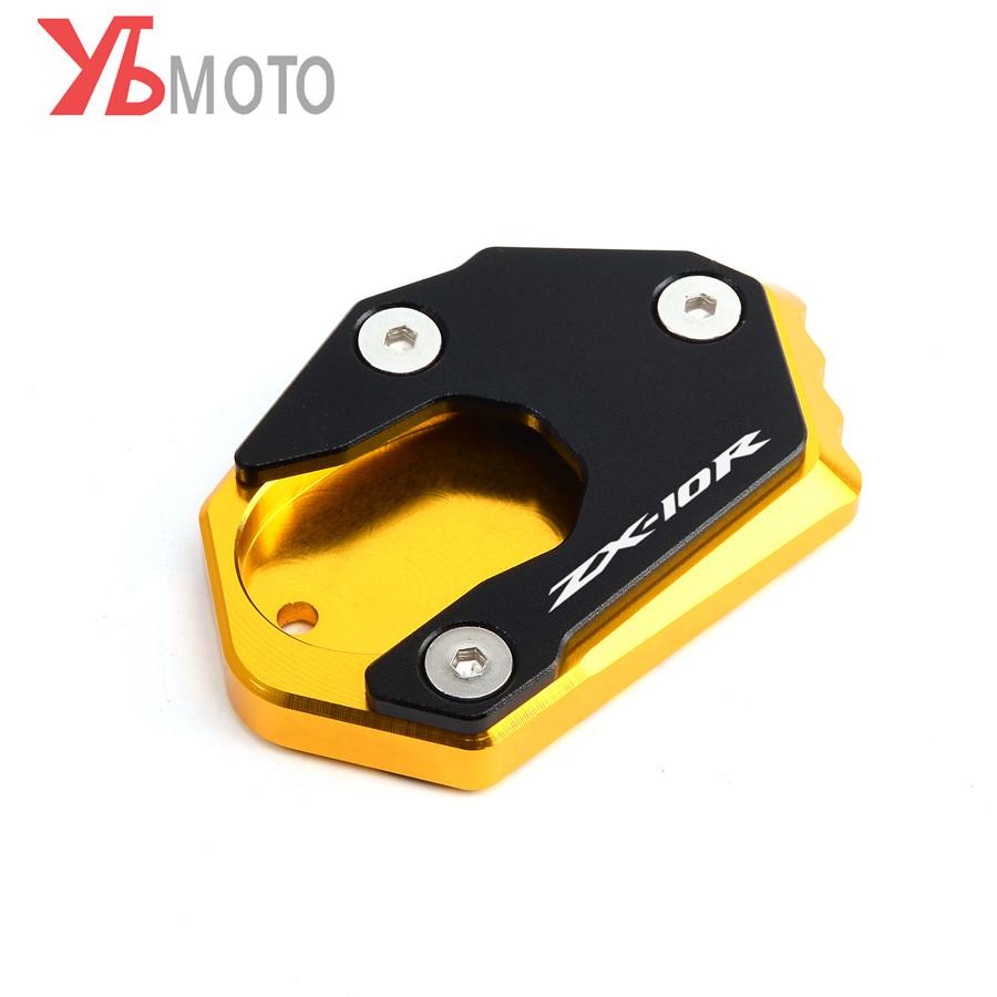 Fit For Kawasaki Ninja ZX10R ZX-10R 2008-2015 2016 2017 2018 Moto Foot Support Plate Side Stand Extension