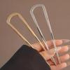 U-Shaped Enamel Metal Hairpin – Ancient Style, Large for Daily Use
