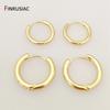 3 Styles Fashion Rhodium/Gold Plated Simple Hoop Earrings for Women Circle Piercing Round Ring Earrings Wholesale