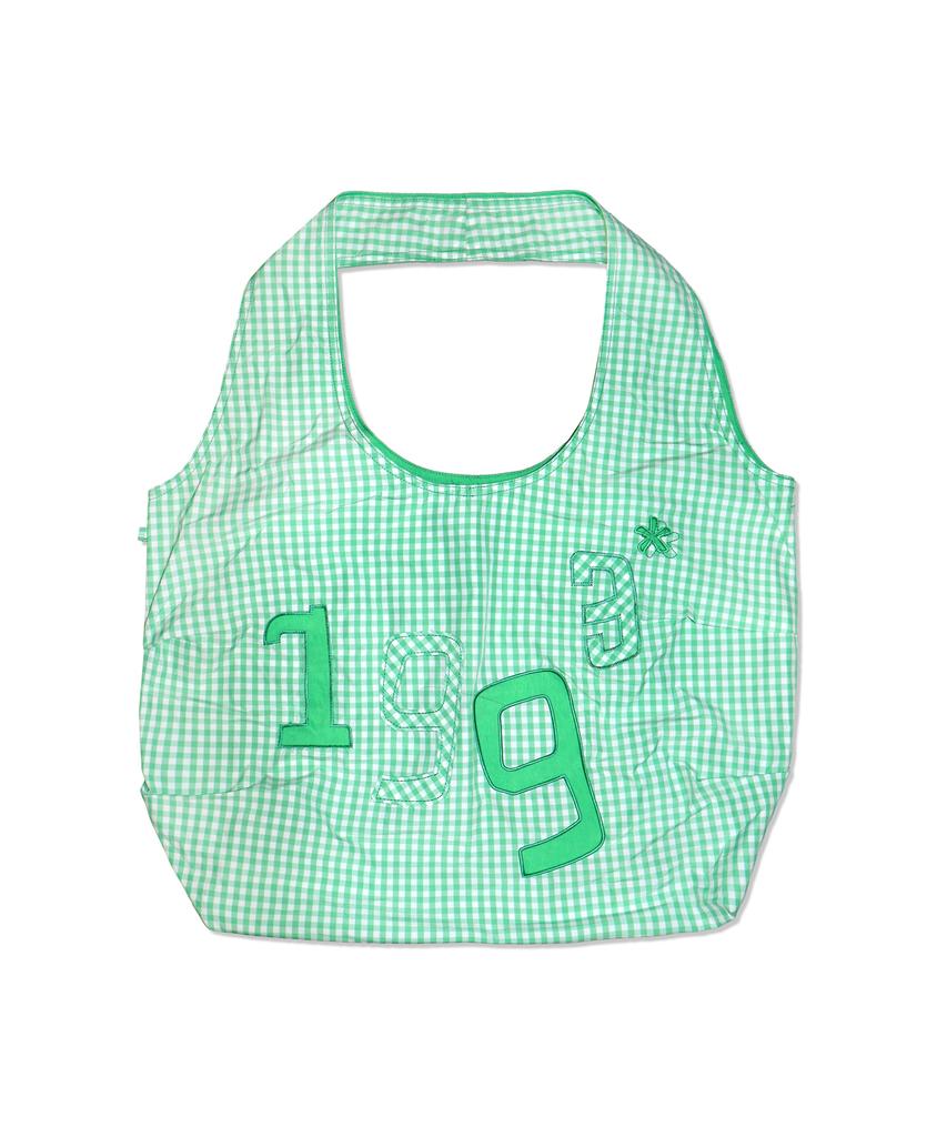 1993Studio 1993 Nylon Applique Check Tote Bag_Green