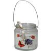 Portable Glass Candle Holder with a Butterfly for Interior and Patio Decoration
