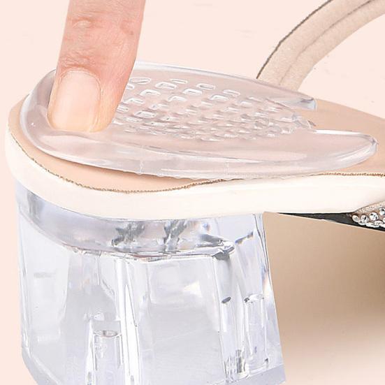 1 Pair Gel Heel Pad Foot Pain Relief Washable Reusable Self-adhesive Shock Absorbing High Heel Shoes Non-slip Heel Cushion Padding