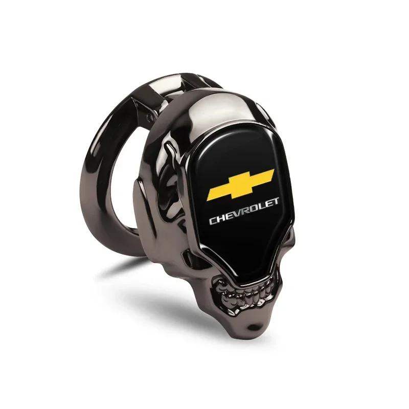 Zjyr1 for Chevrolet SILVERADO AVEO Cavalier Corvette Cobalt CAPTIVA SPARK TRAX CRUZE MALIBU Skull Car Start Stop Engine Cover Sticker