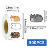 500PCS Cartoon Cat Tuo Roll Stickers Skateboard Laptop Luggage Scrapbook Cool Phone Gift Waterproof Phone Cute Sticker