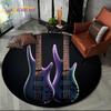 3D Electric Guitar Classical Guitar Music Round Carpet Rug for Living Room Bedroom Child Decor,Pet Area Rug Non-slip Floor Mat
