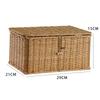 Huishoudelijke Opbergmand Imitatie Rotan Gevlochten Opbergdoos met Deksel Stofdichte Kleding Diversen Container Bureau-organizer