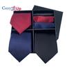3pcs Tie+3pcs Square Scarf Classic Men's Tie Set Paisley Stripe Necktie for Men Pocket Square  Father's Day Gift Box
