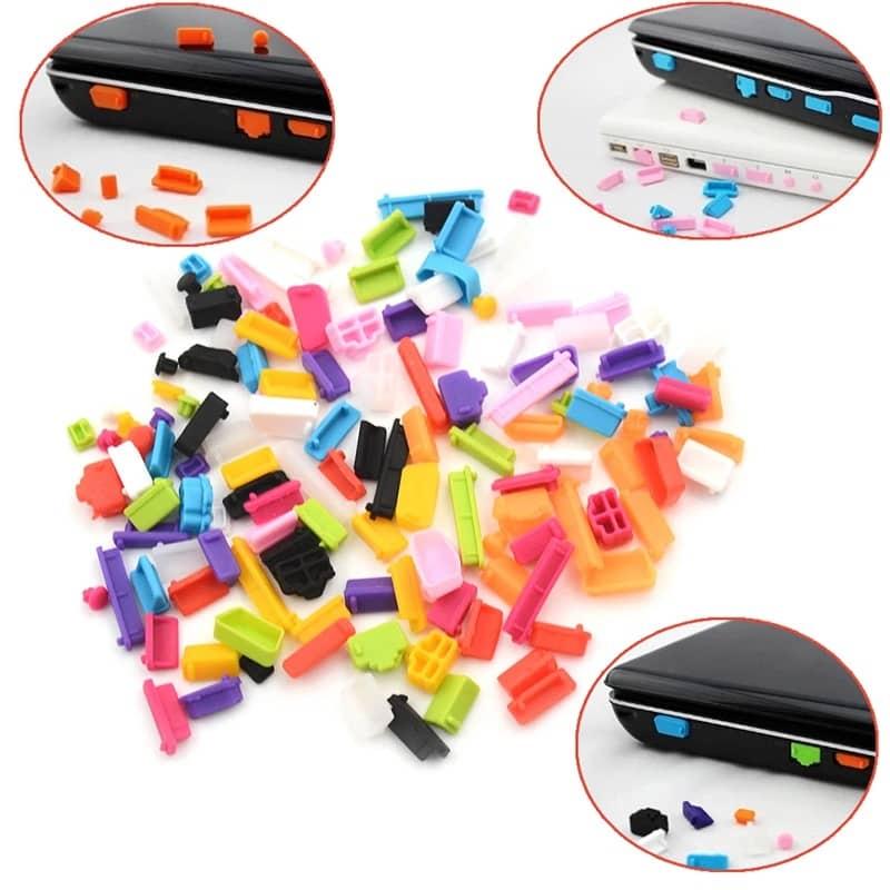 16Pcs/set  Anti Dustproof Notebook Port Plug Silicone Protector USB Elastic Laptop Computer Cover Stopper