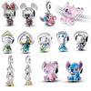 Stitch Mickey Minnie Princess Charms Cartoon Beads For European Bracelets DIY Jewelry Making Gift For Fans Anniversary.
