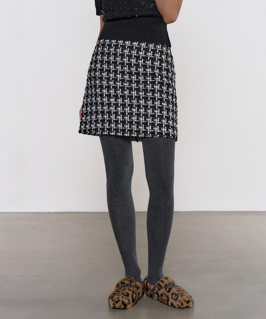 Pilot Campore Tweed Skirt (Black)