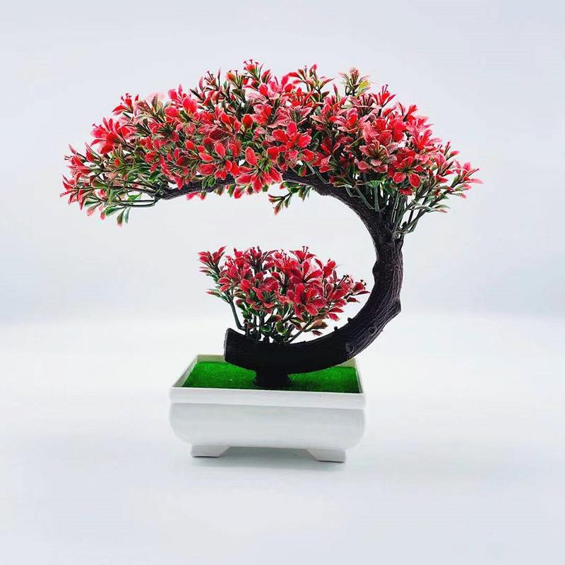 Pinus Hwangshanensis Künstlicher Bonsai Plastiktopf Dekorative Pflanze Für Wohnzimmer