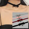 2025 Women's Sexy Velvet Bow Choker Bell Pendent Necklace Clavicle Chain Lady Elegent Cute Jewelry Accessory Girl Gifts