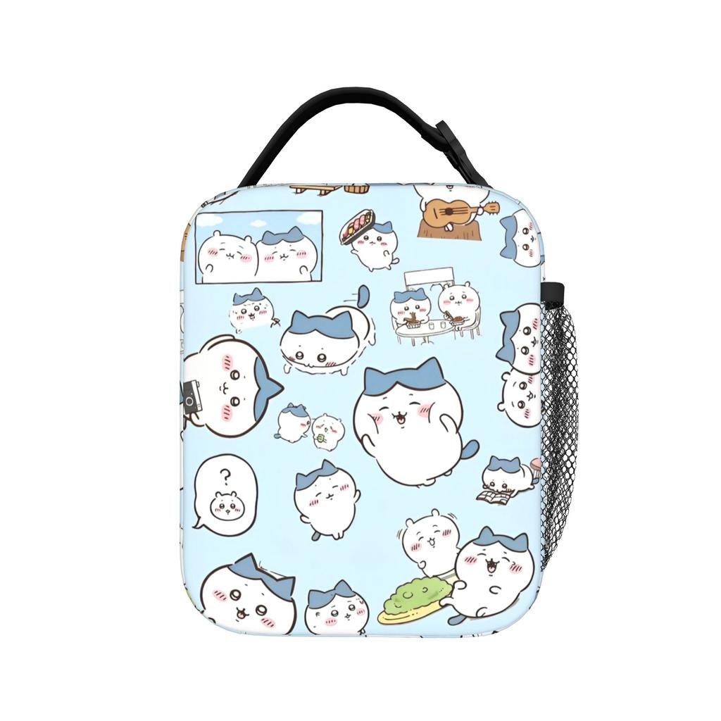 Süße Cartoon Manga Chiikawas Isolierte Lunchtaschen Auslaufsichere Wiederverwendbare Kühltasche Tragetasche Lunchbox Büro Picknick Männer Frauen
