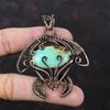Chrysoprase Pendant Copper Wire Wrapped Pendant Handmade Ethnic Jewelry Gemstone Pendant Dainty Copper Jewelry Tortoise Pendant Gift For Him