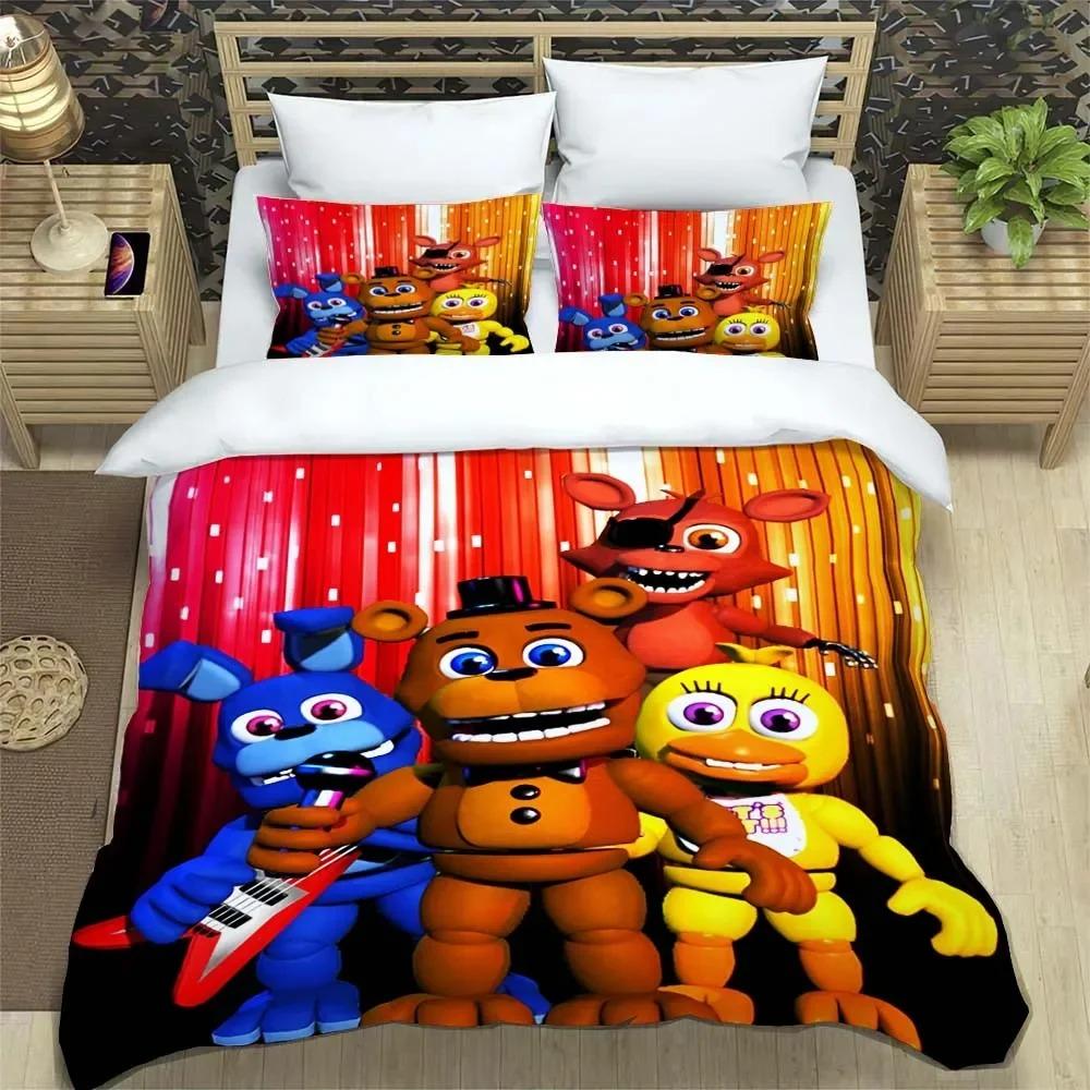 F-Five-Nights At Freddy´s FNAF Bedding Sheet Set King Twin Double Boys Bedding Mircofiber or Polyester Duvet Cover