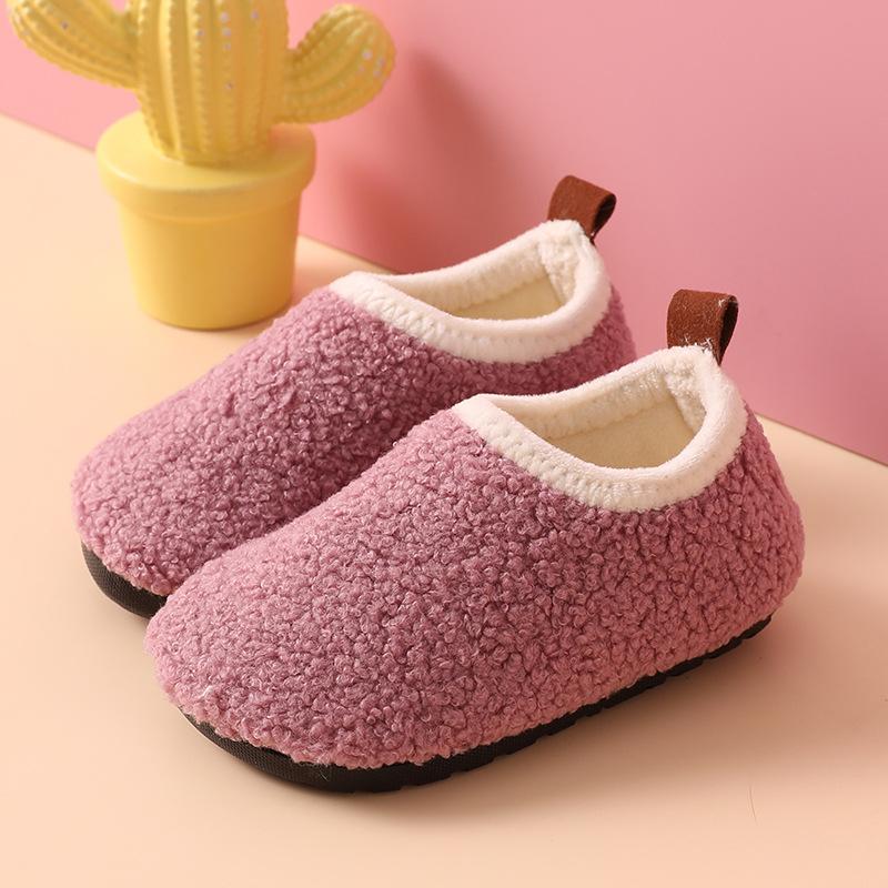 Plush Children's Floor Socks, Shoes for Both Men and Women, Baby Anti Slip Sole,Thickened Autumn and Winter Cotton Shoes, Indoor Home Cotton Slippers