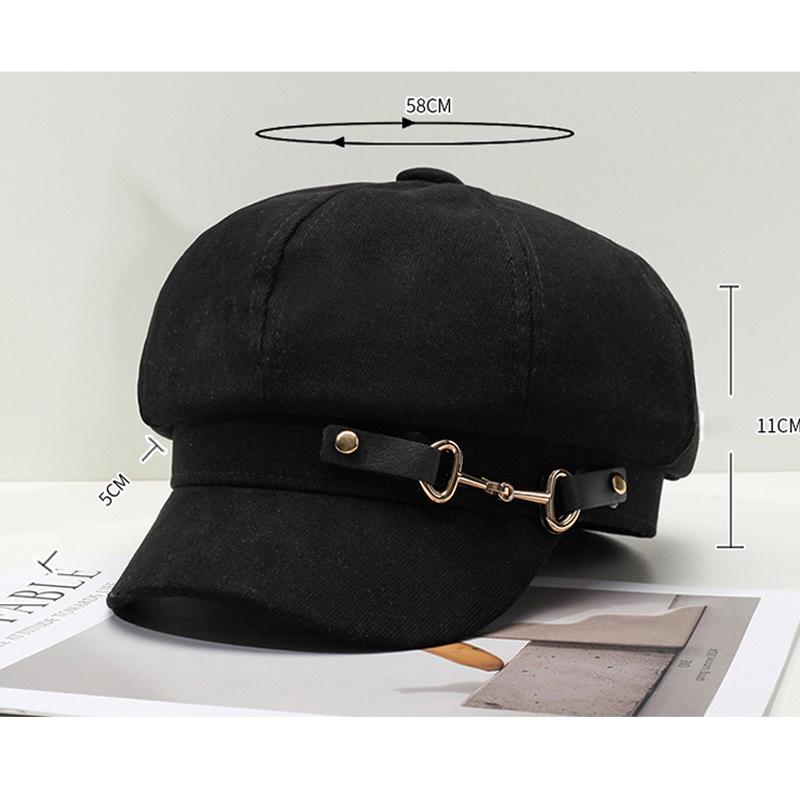 Autumn Winter Painter's Hat Women Octagonal Hat Newsboy Cap
