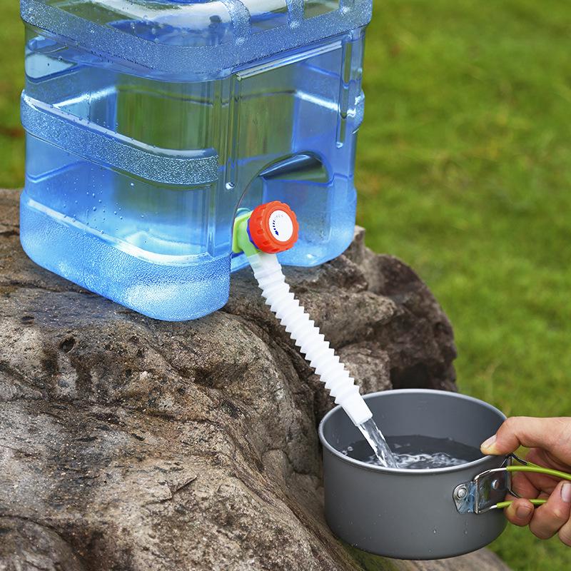 Portable Food Grade Water Storage Container with Faucet for Outdoor Camping and Self-Driving Tours