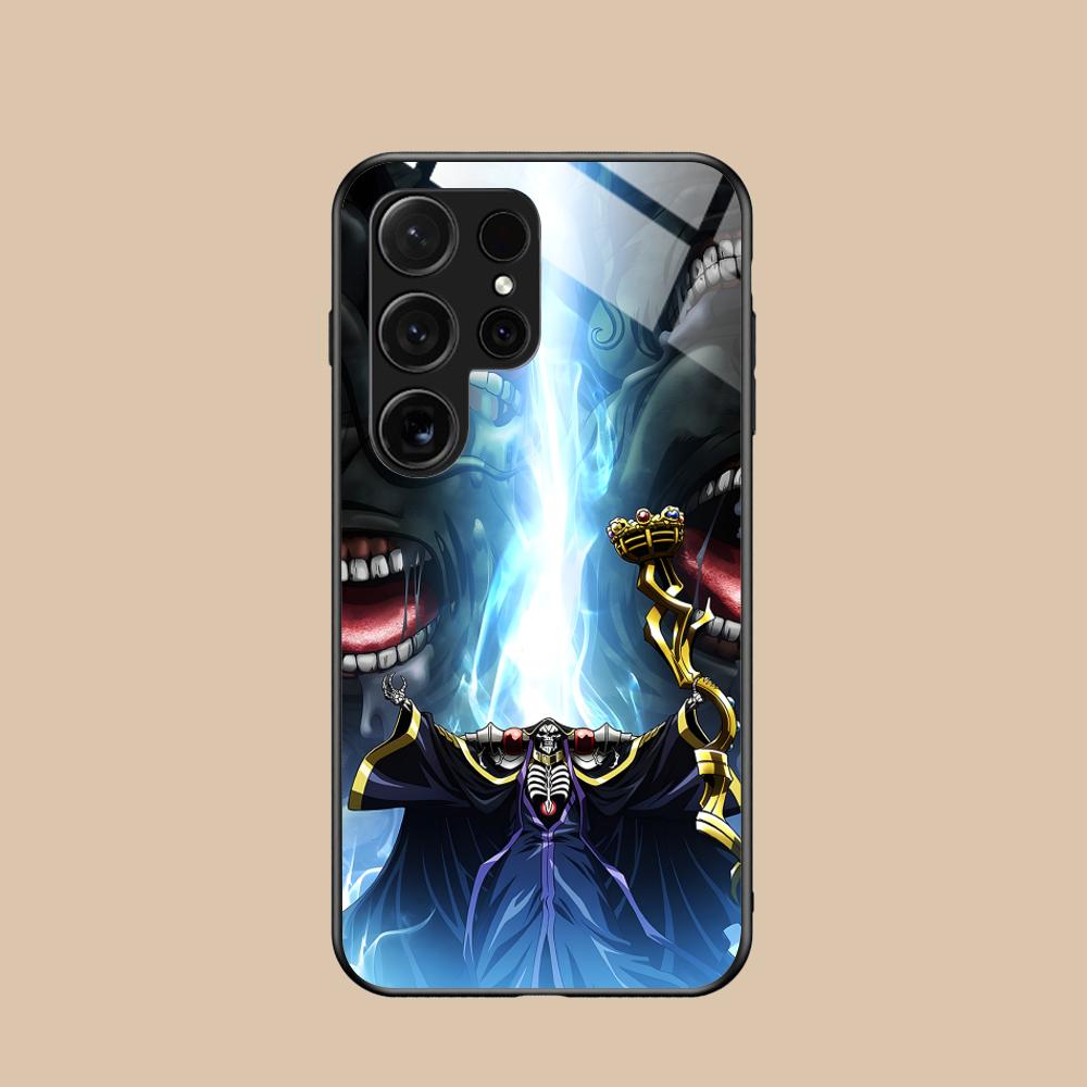 Overlord Ainz ooal Gown Phone Case for Samsung Galaxy S25 S24 S23 S22 S21 S20 Note20 Plus FE Ultra Glass Colorful Cover Cover