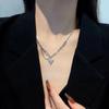 Creative Sweet Cool Heart Pendant Necklace For Women Girls Simple Adjustable Clavicle Chain Jewelry Accessories Gifts