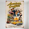 American Graffiti Vintage Movie Metal Tin Sign - 60s Drive-In Diner Car Scene Art Decor for Home Man Cave Bar Cafe Wall Plaque