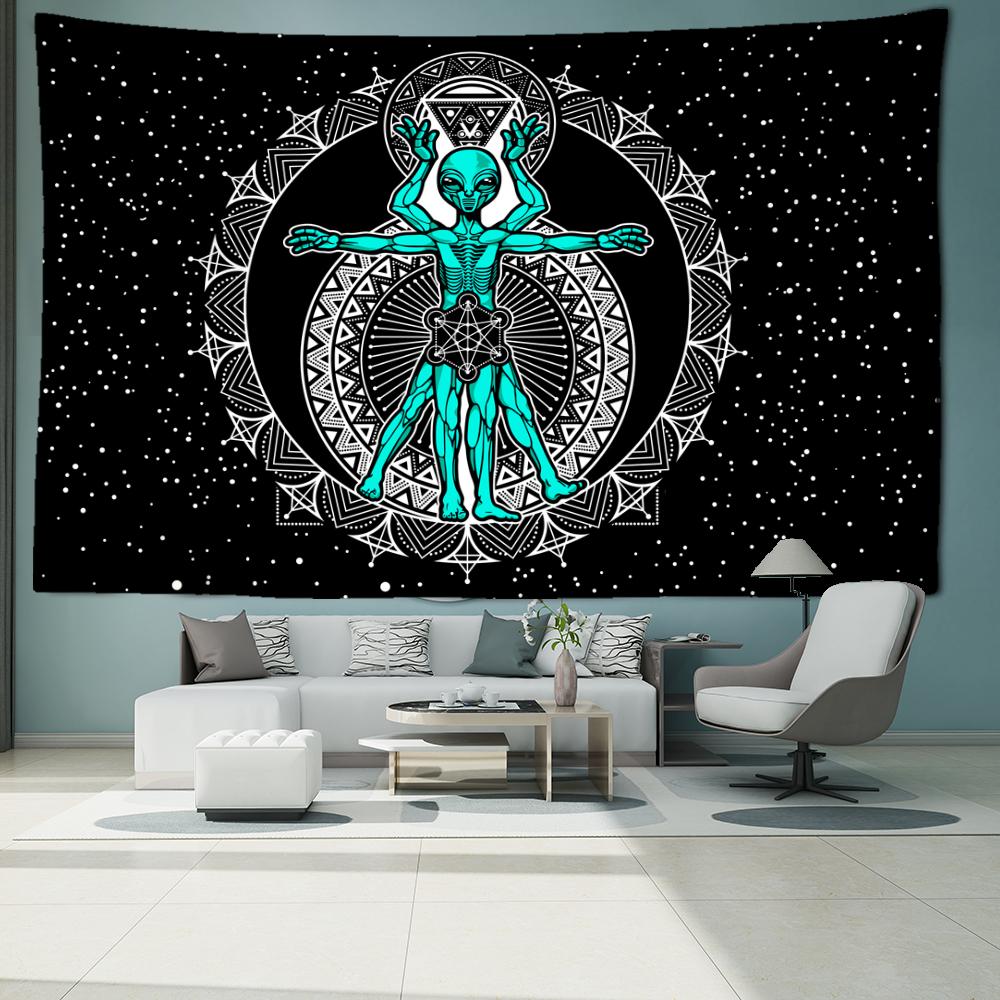 Constellation Cartoon Alien Tapestry Wall Hanging Abstract Art Hippie Tapiz Psychedelic Dormitory Home Decor