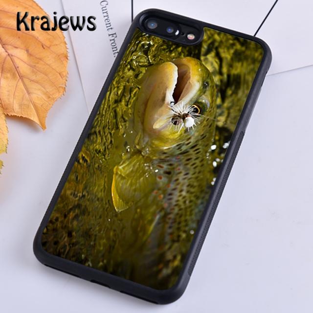 Krajews Rainbow Trout Fishing Skin Phone Case Cover For iPhone 17 Air 16 15 14 Plus 12 13 Pro Max Coque Fundas