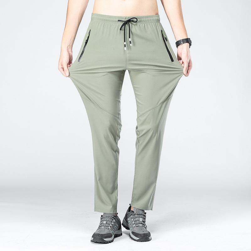 Summer Men Casual Elastic Waist Jogging Men's Pants Outdoor Sports Breathable Long Quick Drying Pants