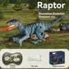2,4 GHz 5kanálové dálkově ovládané dinosauří hračky pro děti Robot kráčející dinosaurus Hračky Simulace Velociraptora Dárky pro chlapce
