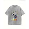 Colorful And Cool Headphone Printed T-Shirt, Wax Printed Cotton Retro Fashion Brand T-Shirt, Suitable for Summer T-Shirt with a Certain Thickness