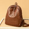 Neu Vintage Weichen PU Leder Frauen Rucksack Nieten Dekoration Rucksack für Dame Casual Große Kapazität Mädchen Designer Umhängetaschen