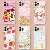 Anime Cute Cartoon Rilakkuma Movie Phone Case For IPhone 17 16 15 14 13 11 12 Pro Max 16 Plus Transparent