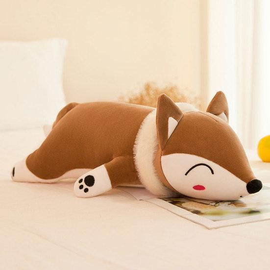 Snug 35/50/60cm Cute Simulation Fox Soft Stuffed Plush Toy Sleeping Doll Home Pillow