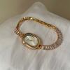 Chain Women's Watch Oval Disc Simple Watch Women's Quartz Watch