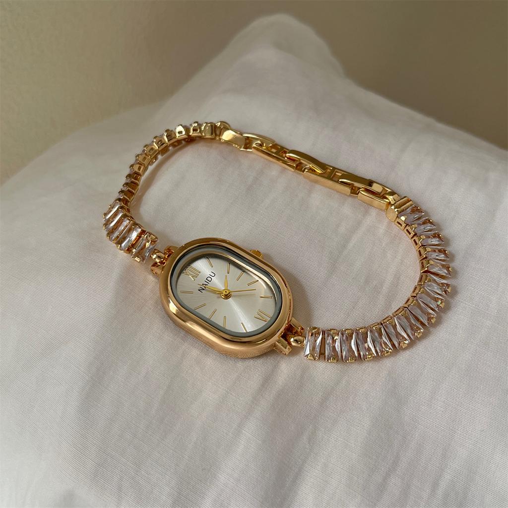 Chain Women's Watch Oval Disc Simple Watch Women's Quartz Watch