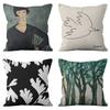 Artist Series European Retro Light Luxury Pillow Case Cushion Pillow Sofa Bedroom Backrest Wavy Style